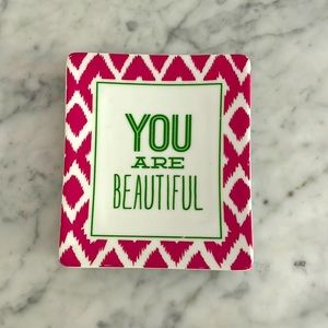 “You Are Beautiful” Trinket / Ring Dish Tray Stacy Claire Boyd for Two’s Company